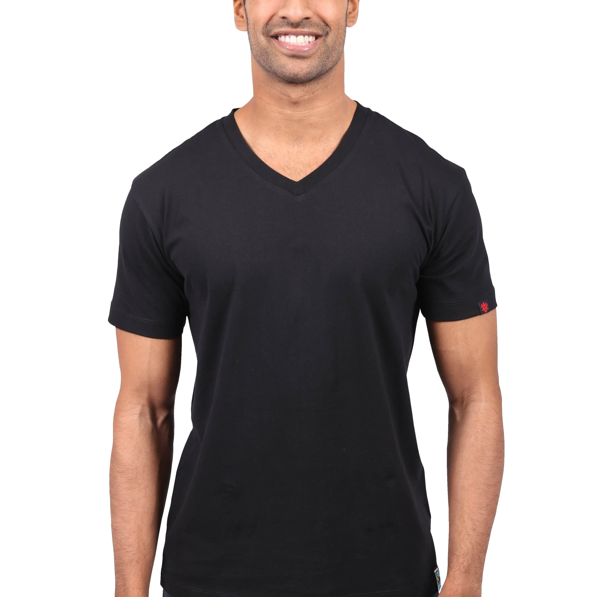 V-Neck T-shirt, Unisex Black