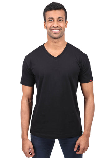 V-Neck T-shirt, Unisex Black