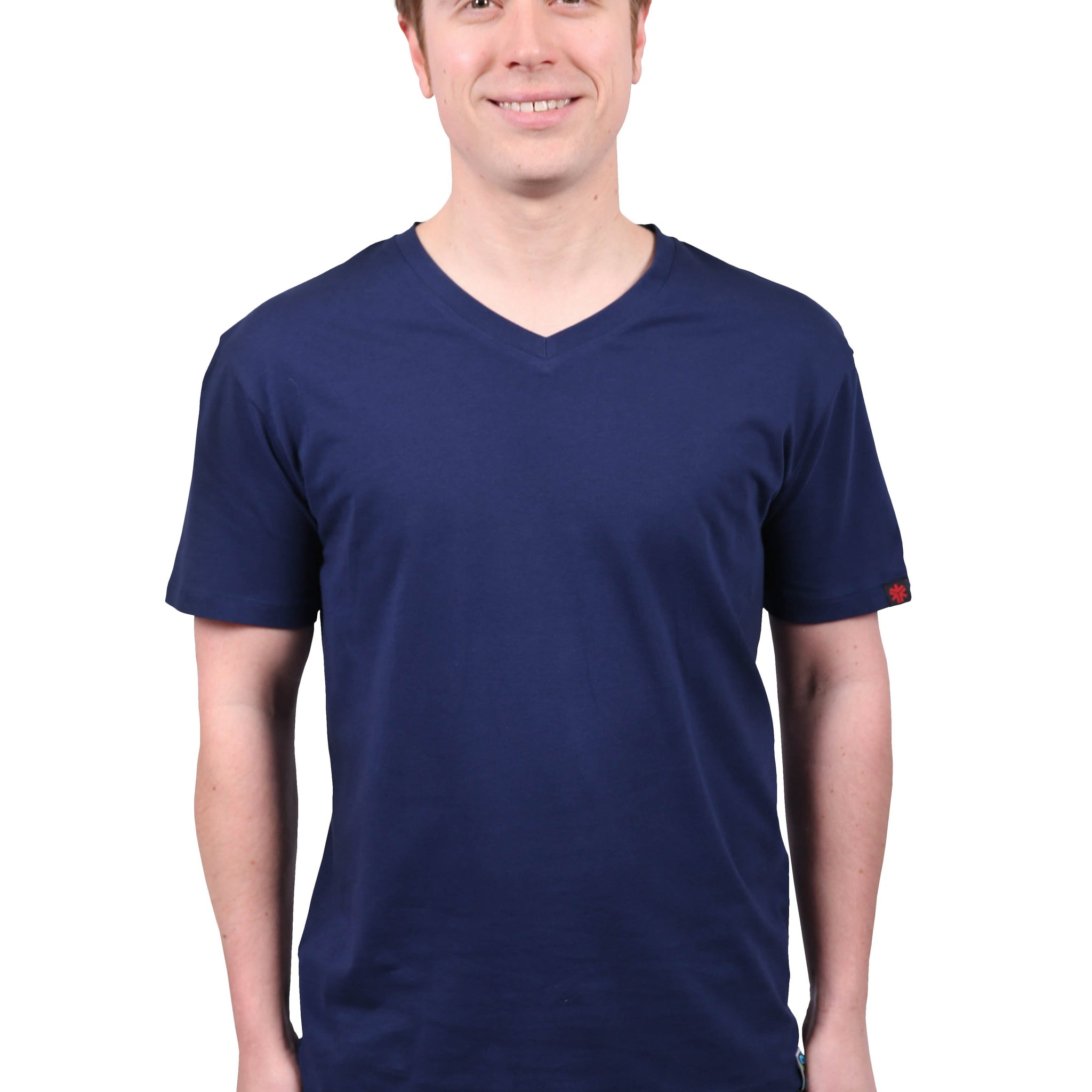 V-Neck T-shirt, Unisex Navy