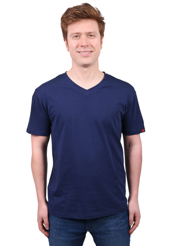 V-Neck T-shirt, Unisex Navy