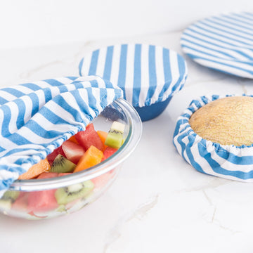 Food Cover Set - Denim Stripe