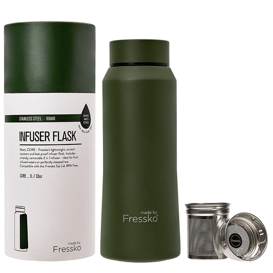 Infuser Flask | Core | Khaki | Stainless Steel | 1L/33oz