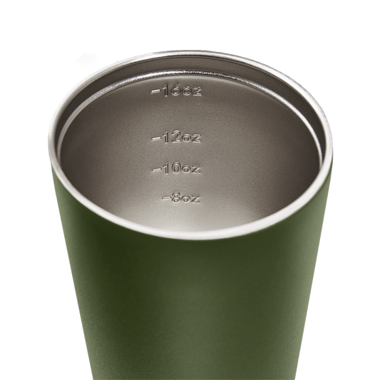 Reusable Cup | Grande | Khaki | Stainless Steel | 475ml/16oz