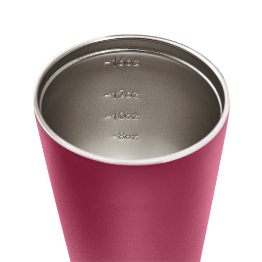 Reusable Cup | Grande | Rouge | Stainless Steel | 475ml/16oz