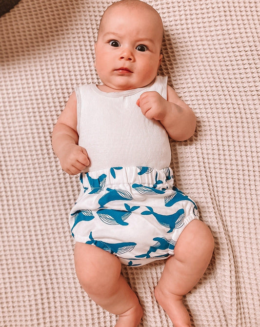 Organic Cotton Bloomers - Whale