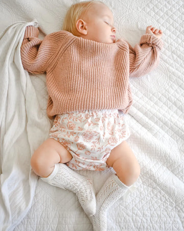 Organic Cotton Bloomers - Blush Peony