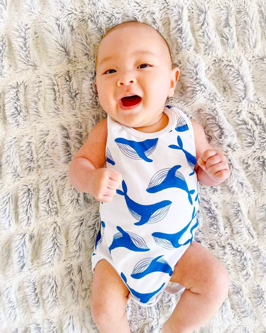 Organic Singlet Bodysuit - Whale