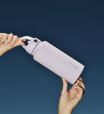 Insulated Water Bottle 1 litre - Straw lid - Lilac