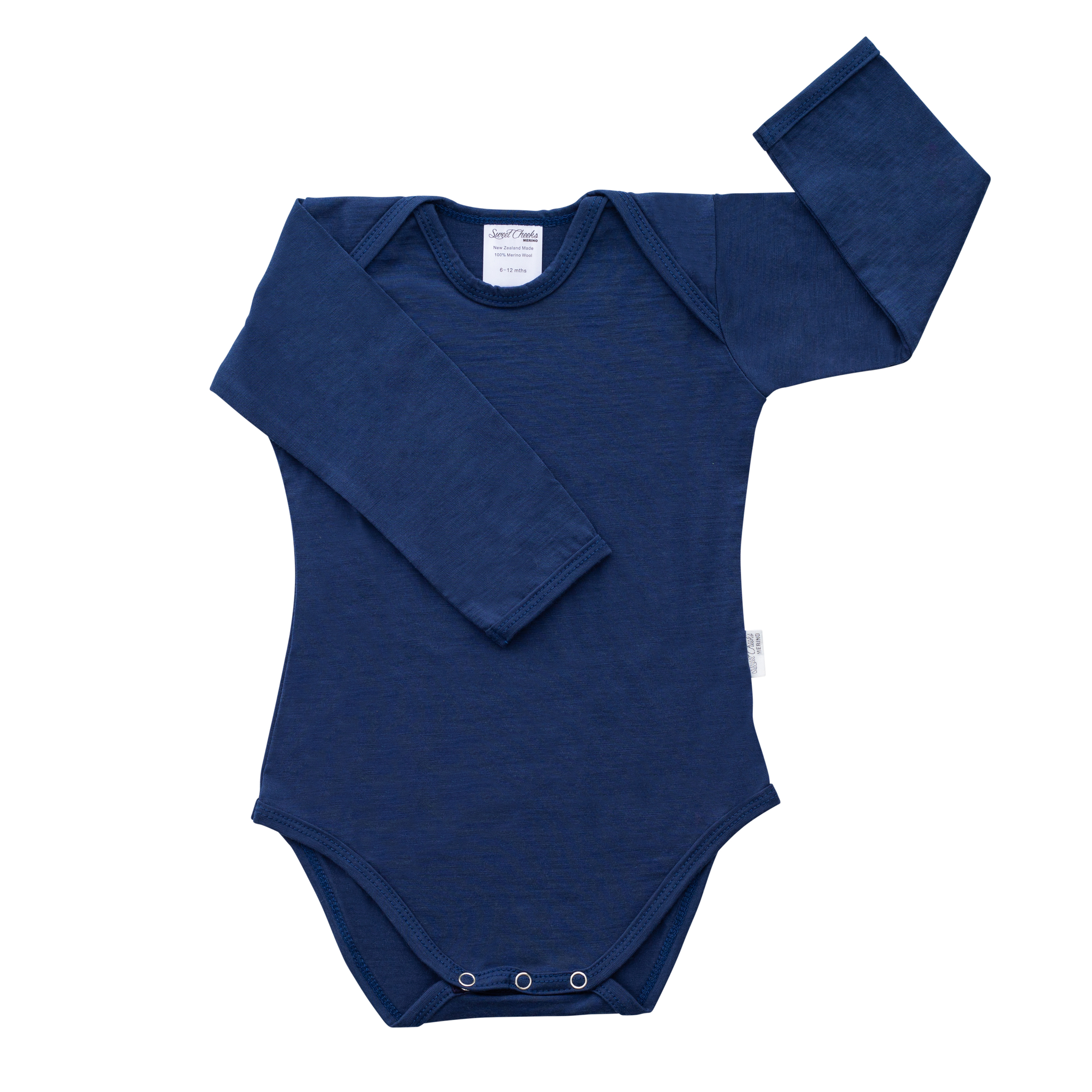 Long Sleeve Merino Bodysuit | Navy