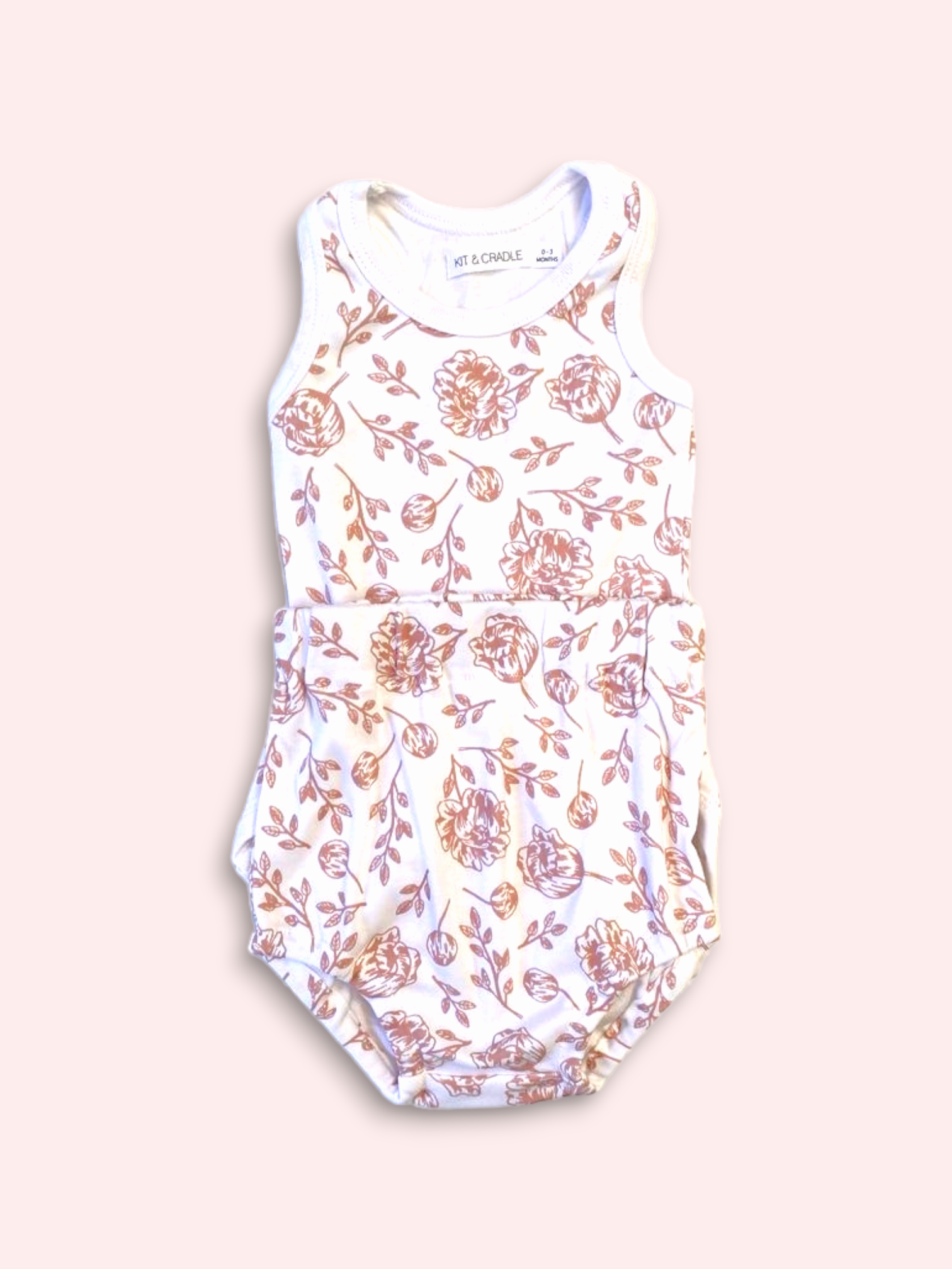 Organic Cotton Singlet & Bloomers Set - Blush Peony