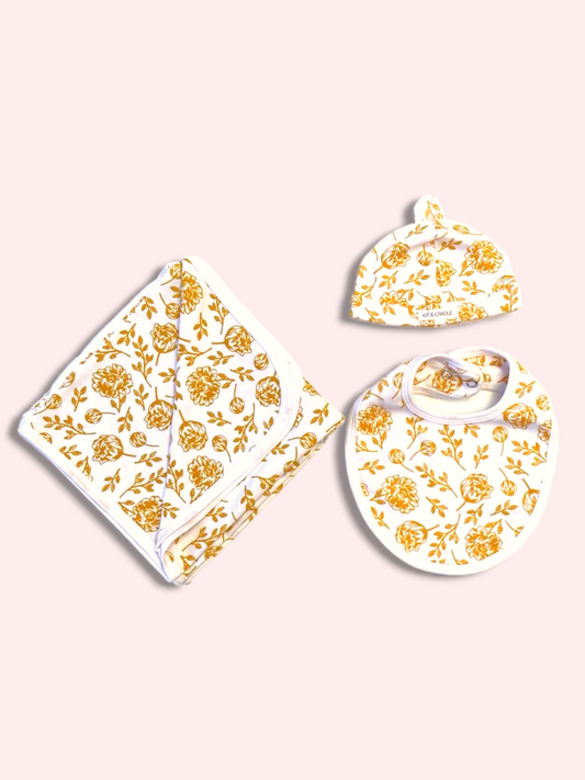 Newborn Accessories Bundle - Golden Peony