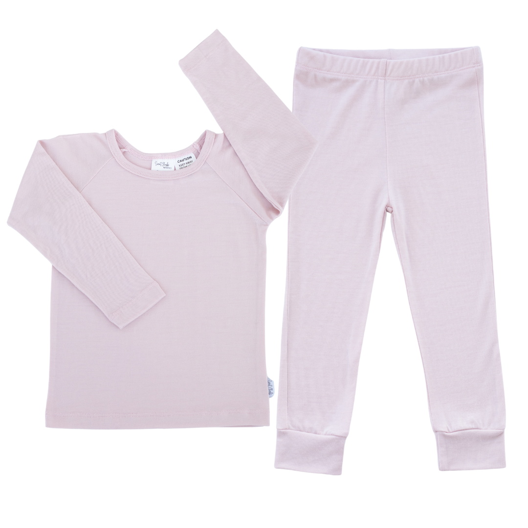 Organic Merino Pyjamas | Pale Pink