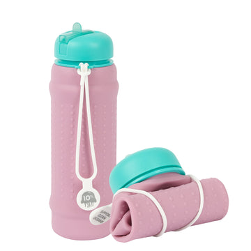 Pink Lilac, Teal + White Collapsible Bottle