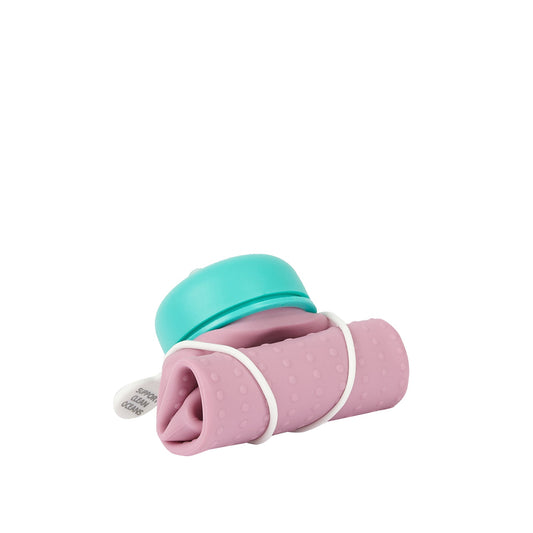 Pink Lilac, Teal + White Collapsible Bottle