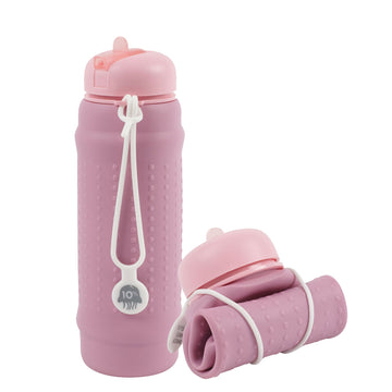 Pink Lilac, Pink + White Collapsible Bottle