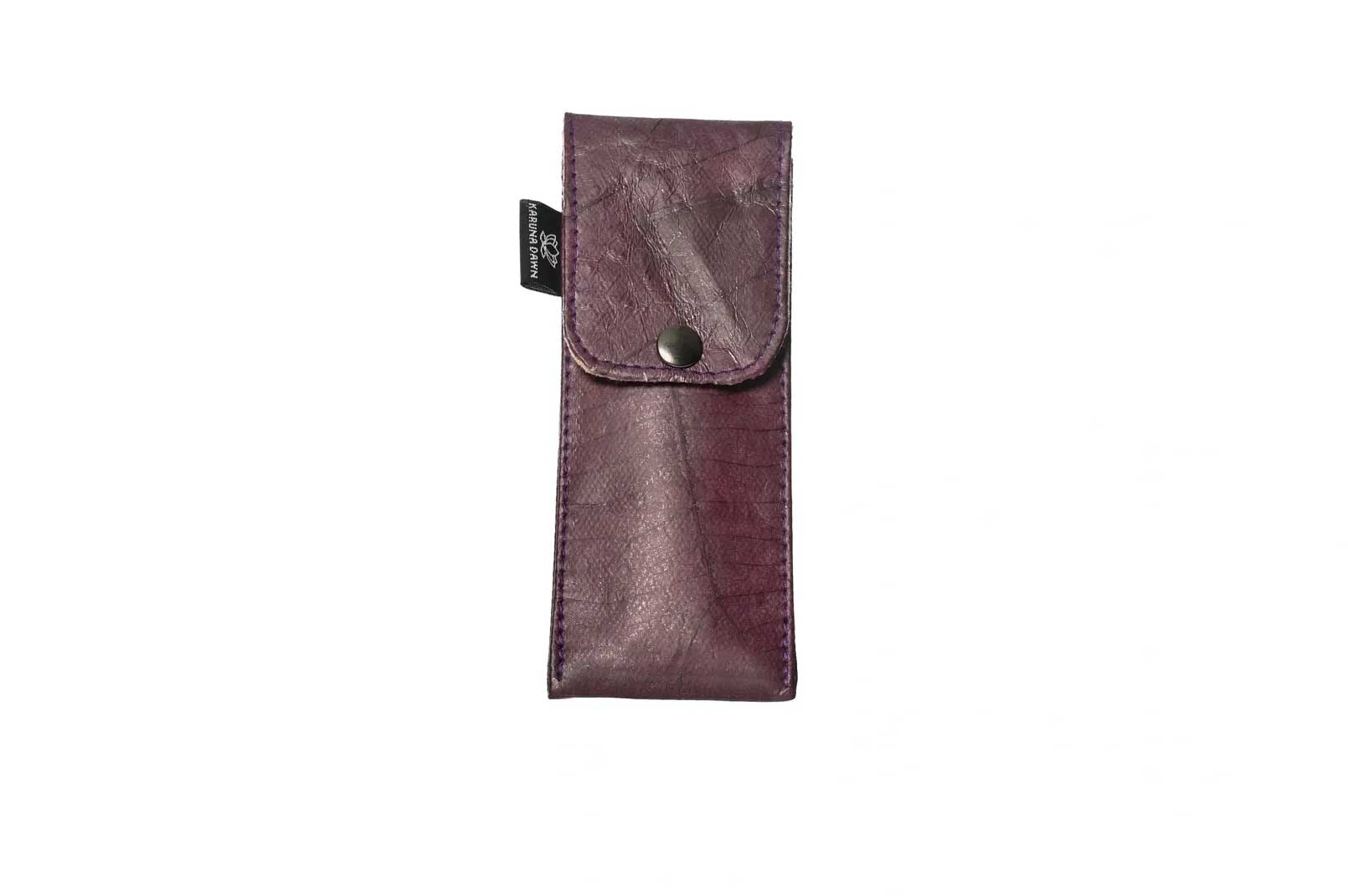 Vegan Leather Pen Holder - Purple