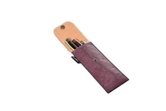 Vegan Leather Pen Holder - Purple