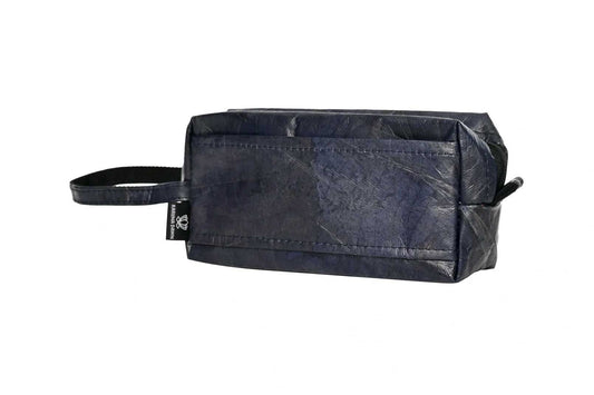 Vegan Leather Toiletries Bag - Blue