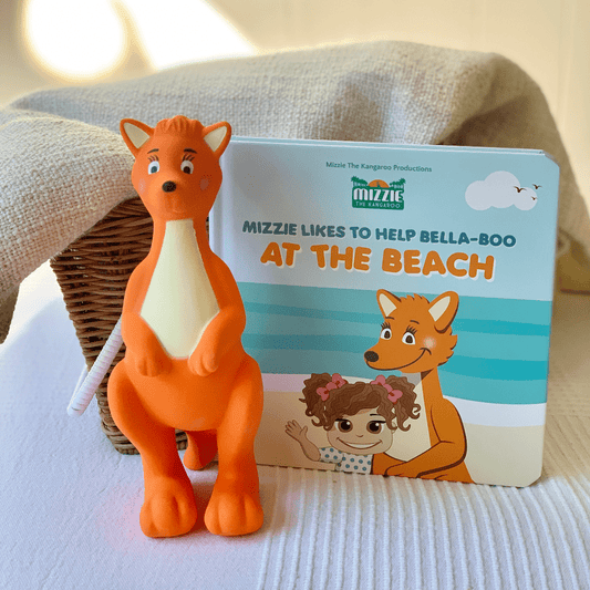 Baby Board Book Gift Set with Mizzie Teething Toy