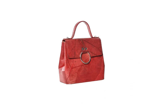 Vegan Leather Handbag - Red