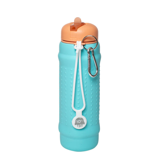 Aquamarine, Terracotta + White Collapsible Bottle