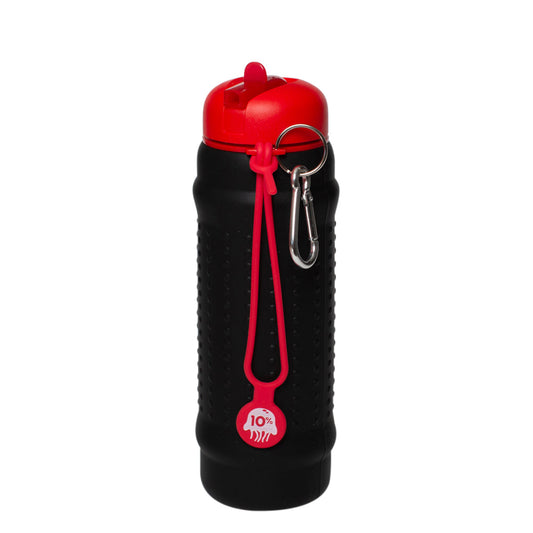 Black, Red + Ruby Collapsible Bottle