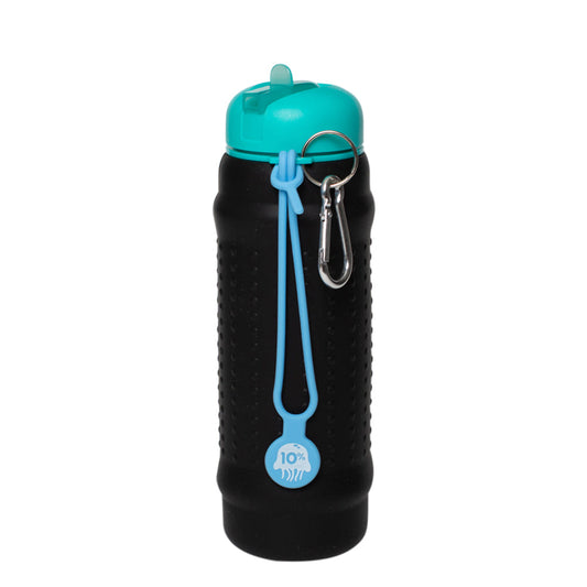 Black, Teal + Dusty Blue Collapsible Bottle