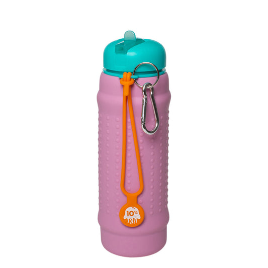 Pink Lilac, Teal + Mango Collapsible Bottle