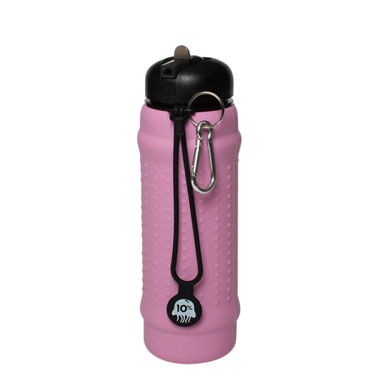 Pink Lilac, Black + Black Collapsible Bottle