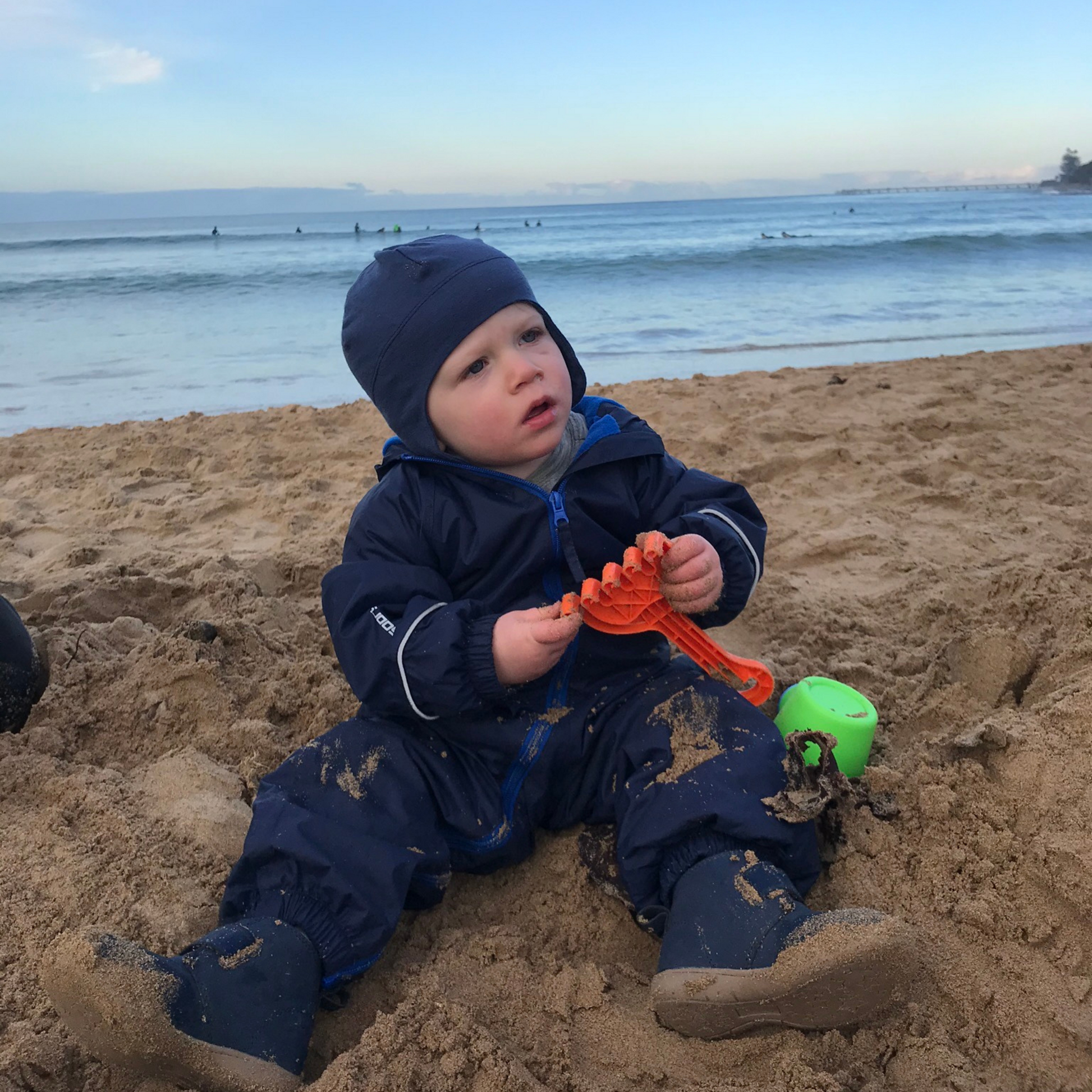 Sweet Cheeks Merino Navy Snug Beanie - Made in New Zealand. 