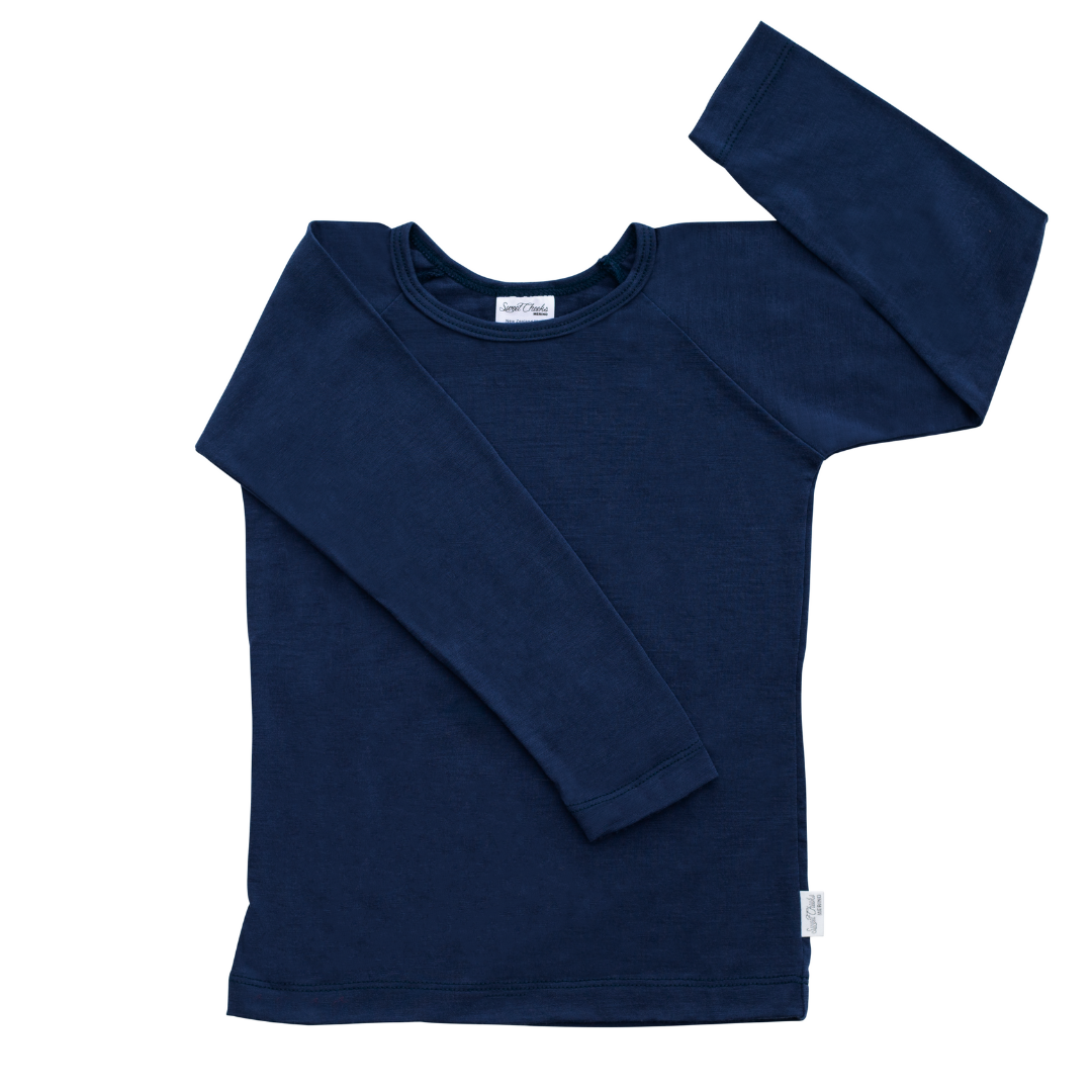 Kids Merino Long Sleeve Top | Indigo