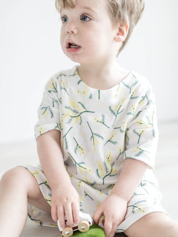 Organic Cotton Tee & Shorts Set - Wattle