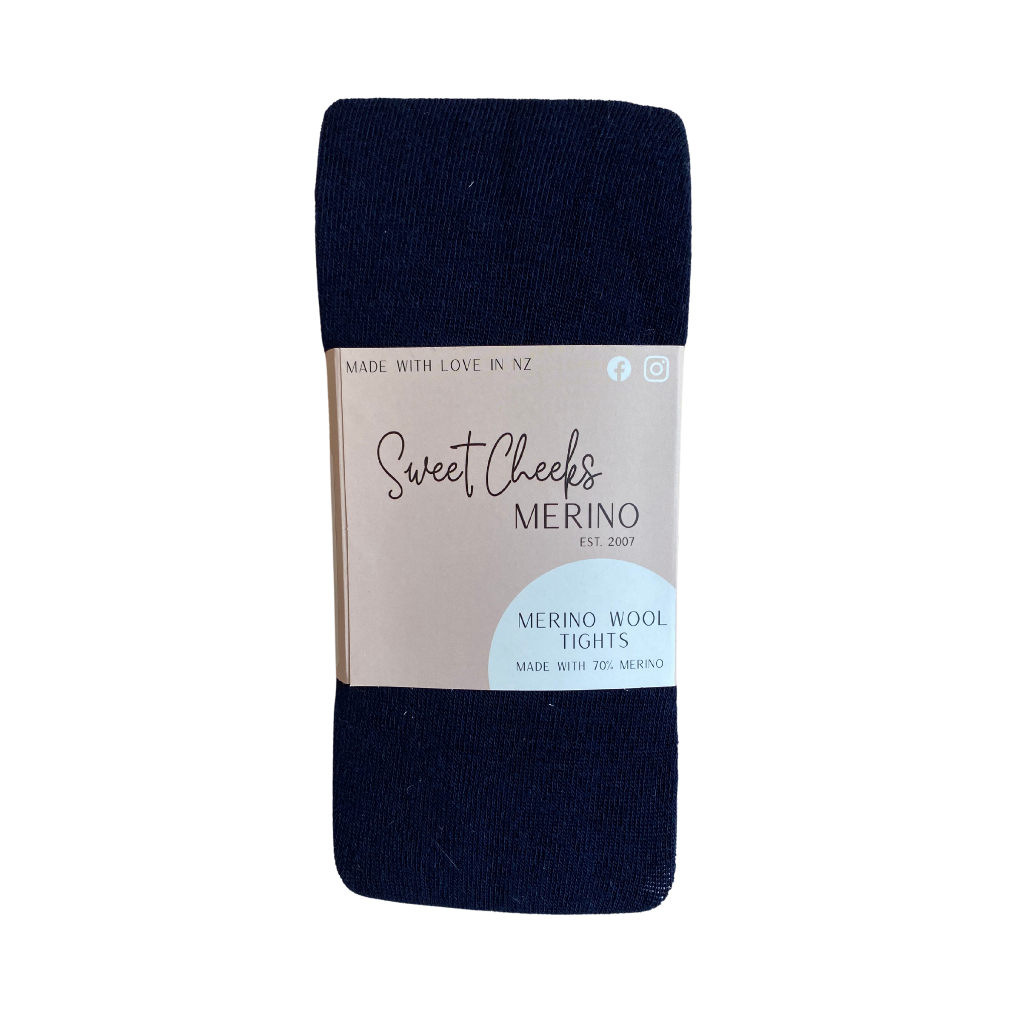 Baby Merino Tights | Navy