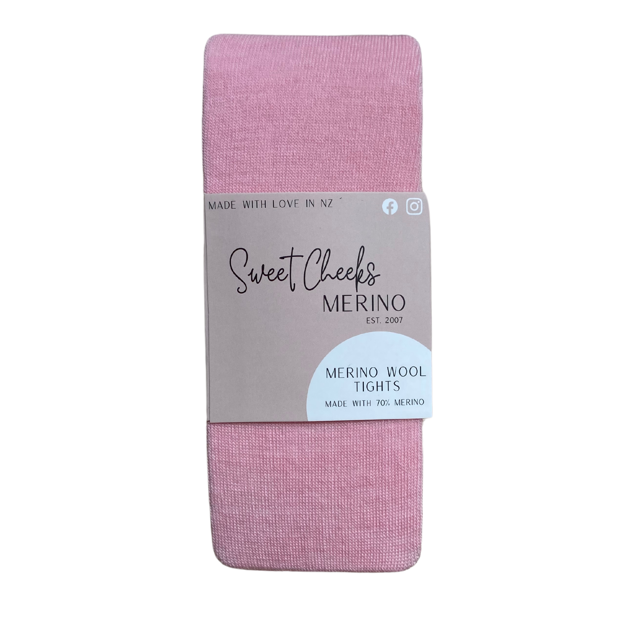 Baby Merino Tights | Pink