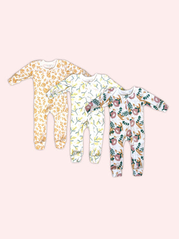 Organic Cotton Triple Pack - Full Bodysuit Bundle