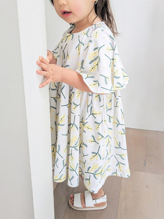 Organic Cotton We Fly High Dress - Wattle