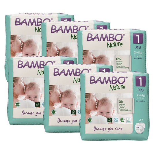 Bambo Nature Eco Nappies Size 1 XS - Bulk - Hello Charlie