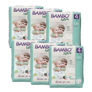 Bambo Nature Eco Nappies Size 4 L - Bulk - Hello Charlie