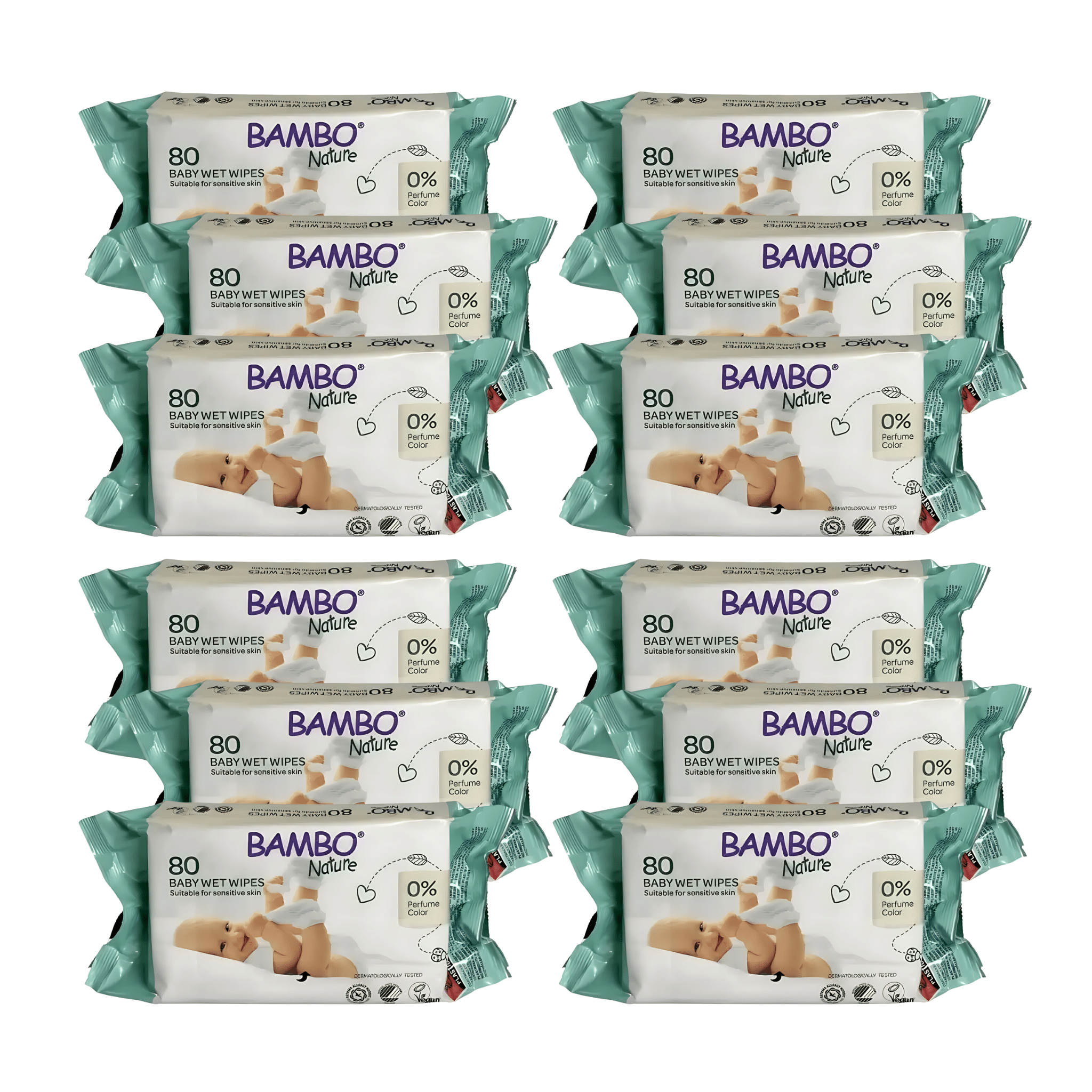 Bambo Nature Fragrance Free Baby Wipes - Bulk Buy - 12 Packs - Hello Charlie