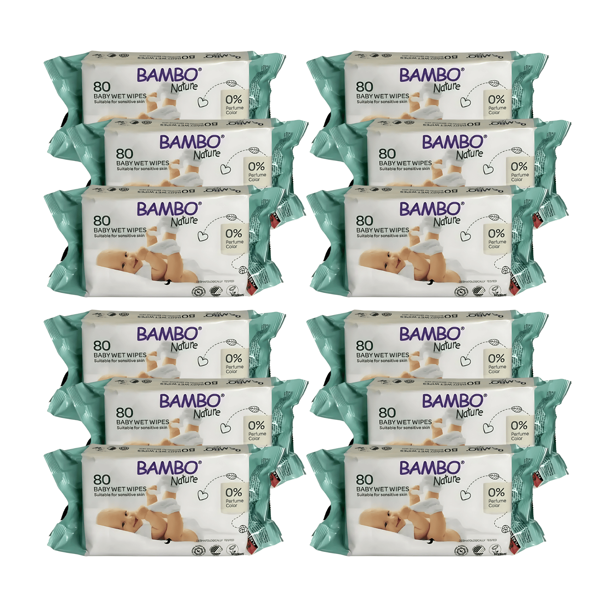 Bambo Nature Fragrance Free Baby Wipes - Bulk Buy - 12 Packs - Hello Charlie