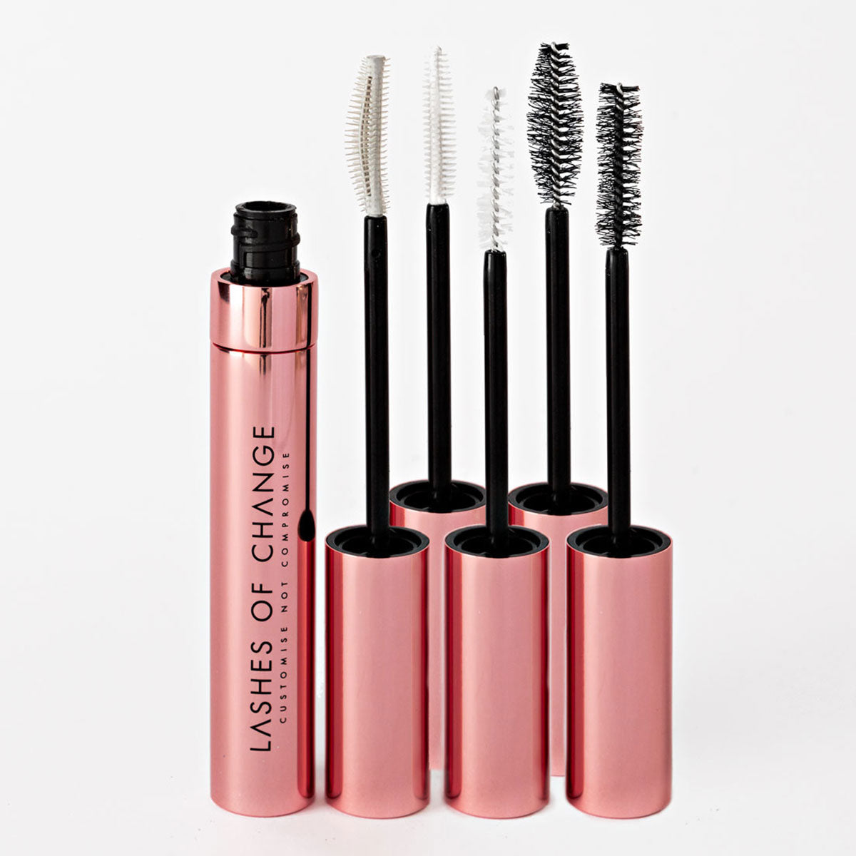 Mascara for longer lashes. Best sensitive eyes custom mascara. Vegan makeup Australia. The best mascara in Australia with custom mascara wands. mascara with beautiful packaging, Aluminium recyclable mascara packaging.