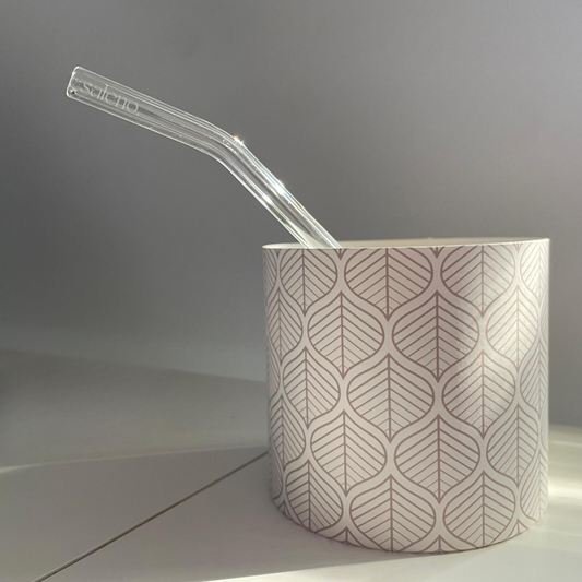 Curved Reusable Glass Drinking Straw