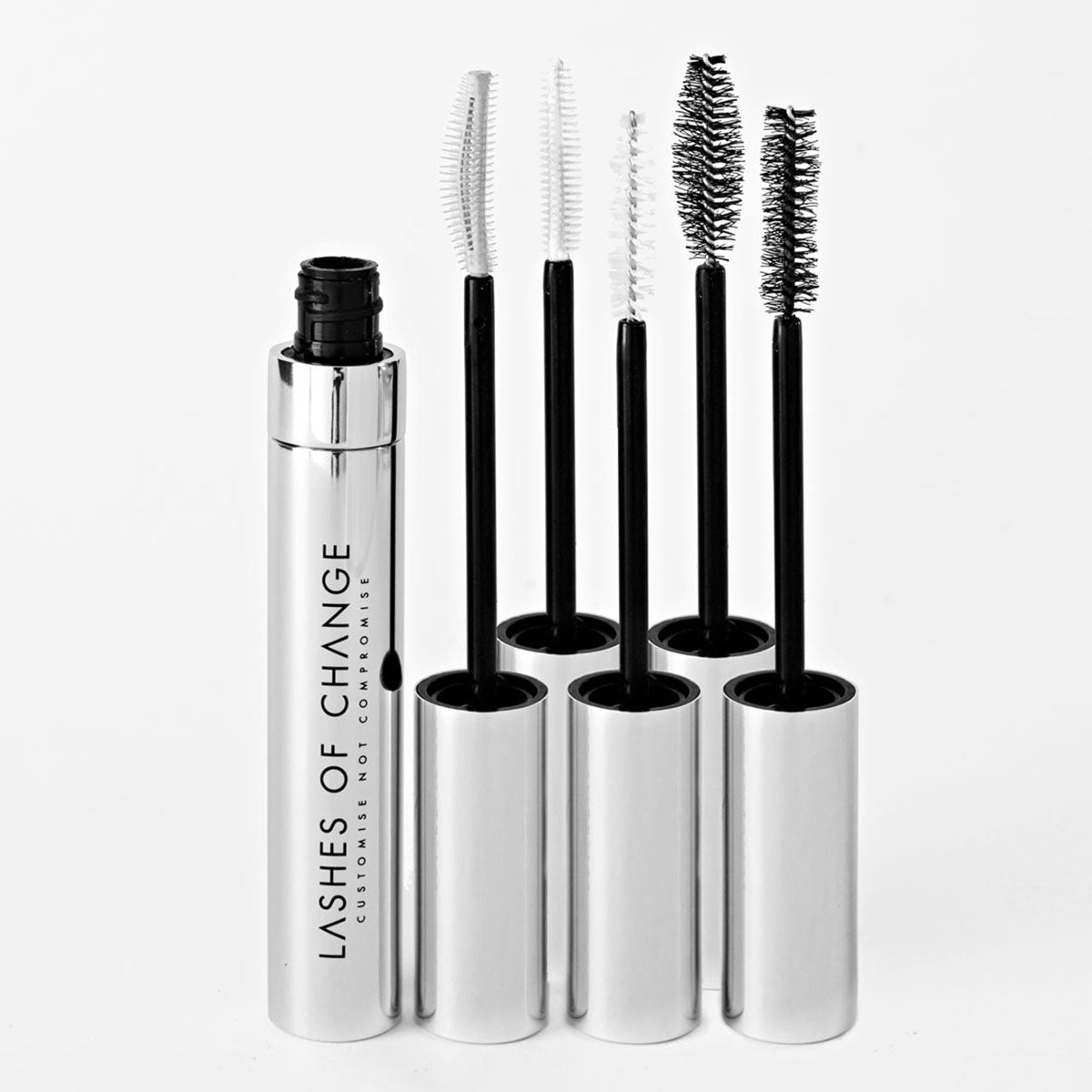 Mascara for longer lashes. Best sensitive eyes custom mascara. Vegan makeup Australia. The best mascara in Australia with custom mascara wands. mascara with beautiful packaging, Aluminium recyclable mascara packaging.