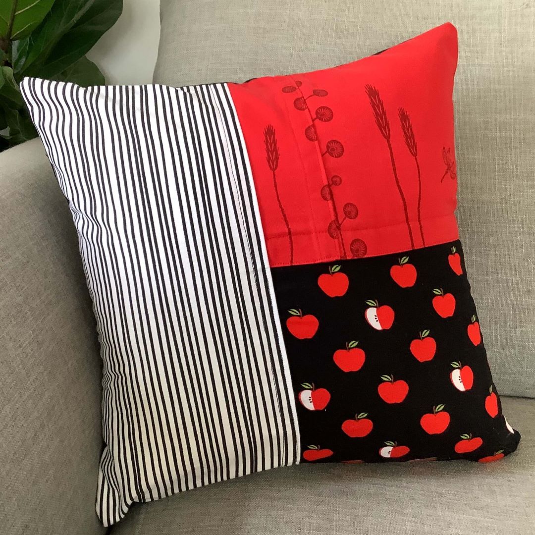 Apples and Lines Cushion Cover