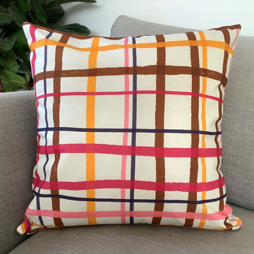 Jungle Gingham Cushion Cover